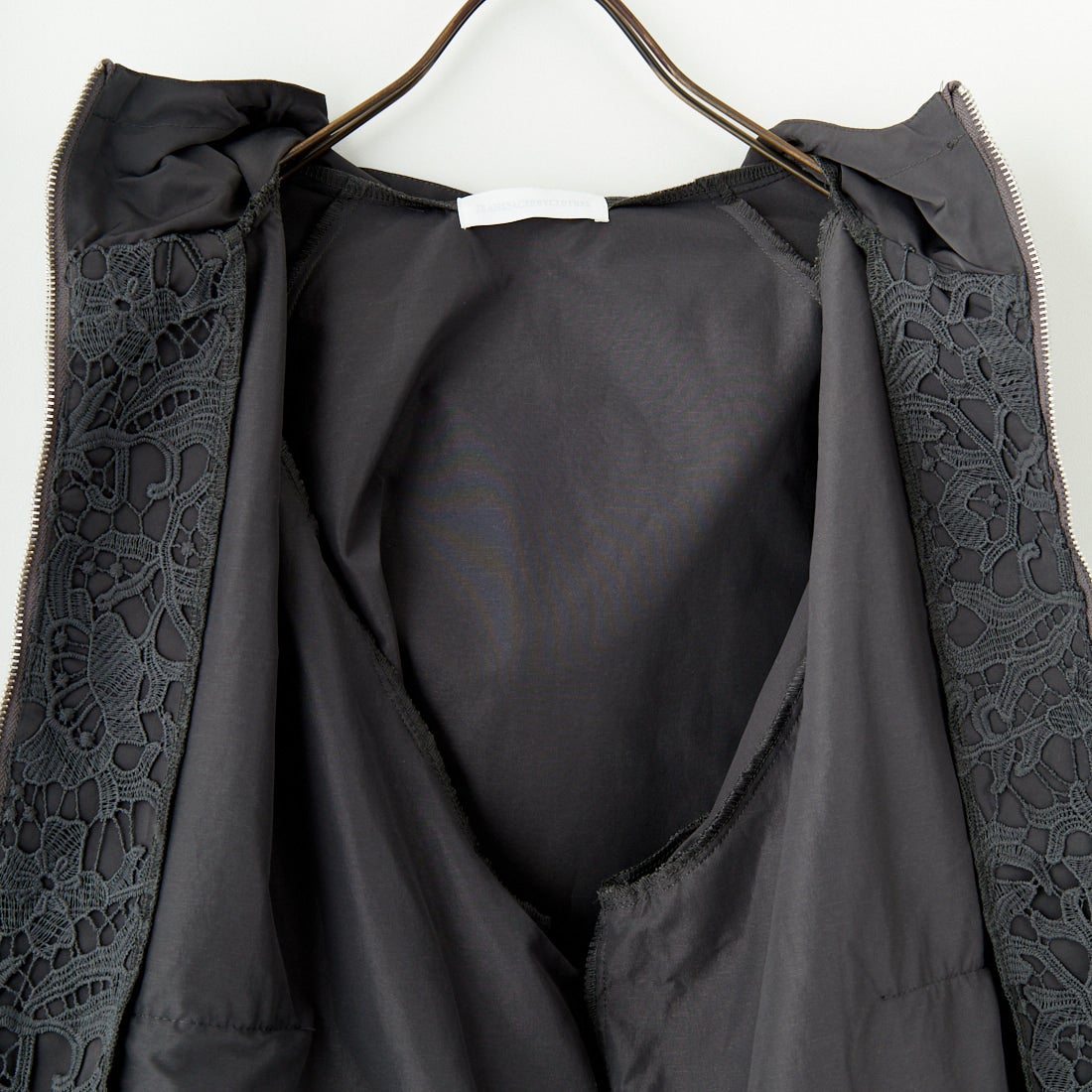 Jeans Factory Clothes [ジーンズファクトリークローズ] レースコンビパーカー [151201] 08 ﾁｬｺｰﾙ