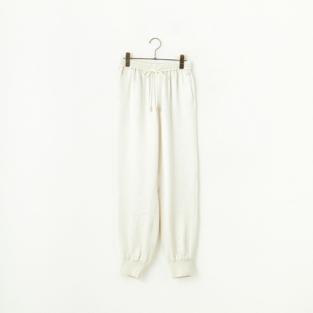 MICA&DEAL [マイカアンドディール] サテンリブパンツ [0125103025] L/BEIGE