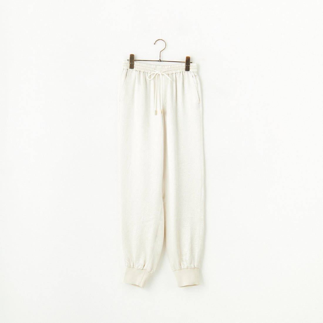 MICA&DEAL [マイカアンドディール] サテンリブパンツ [0125103025] L/BEIGE