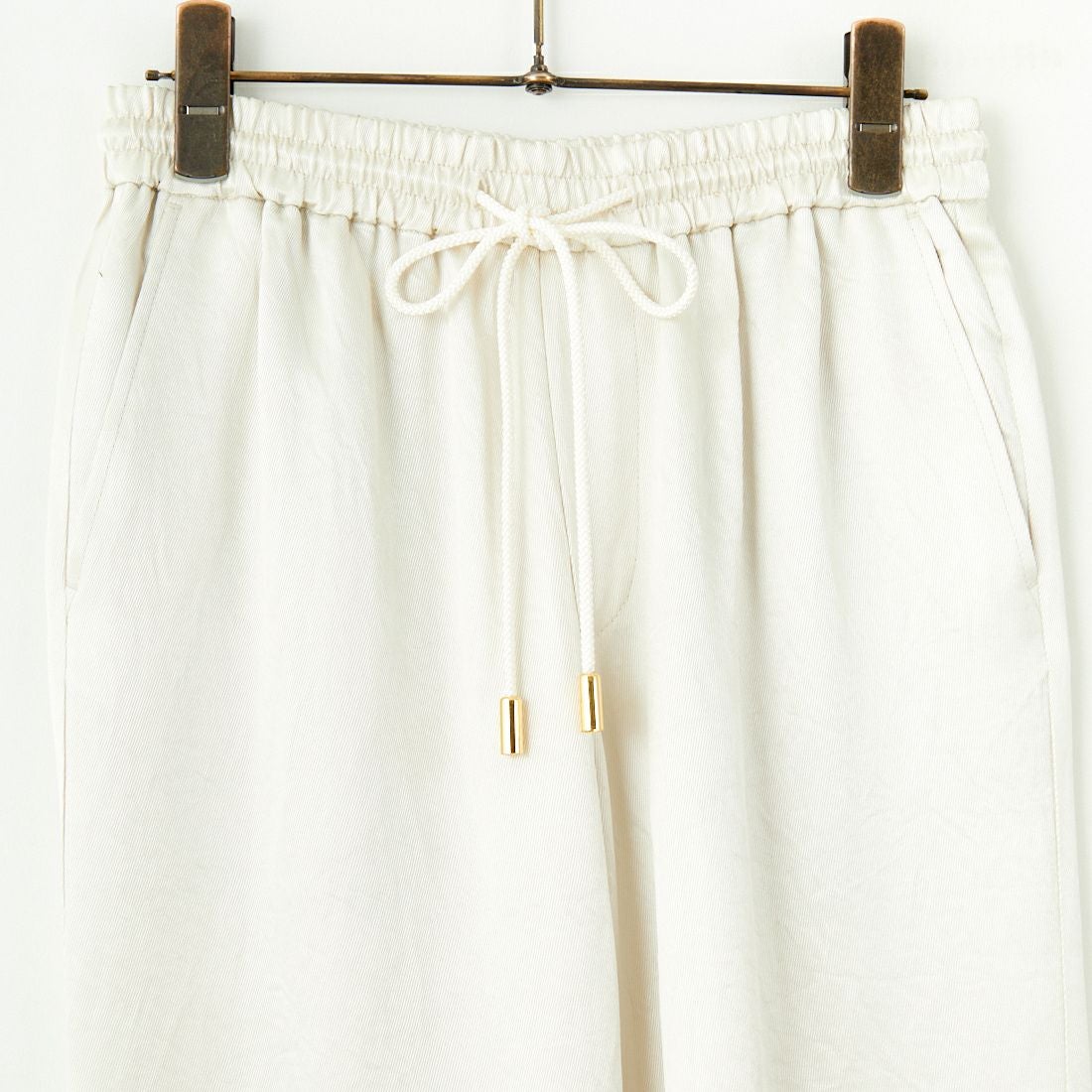 MICA&DEAL [マイカアンドディール] サテンリブパンツ [0125103025] L/BEIGE