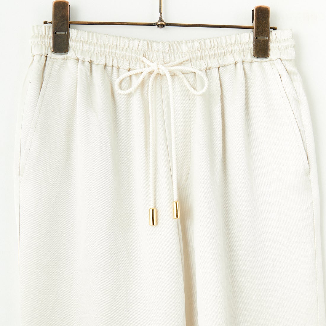 MICA&DEAL [マイカアンドディール] サテンリブパンツ [0125103025] L/BEIGE