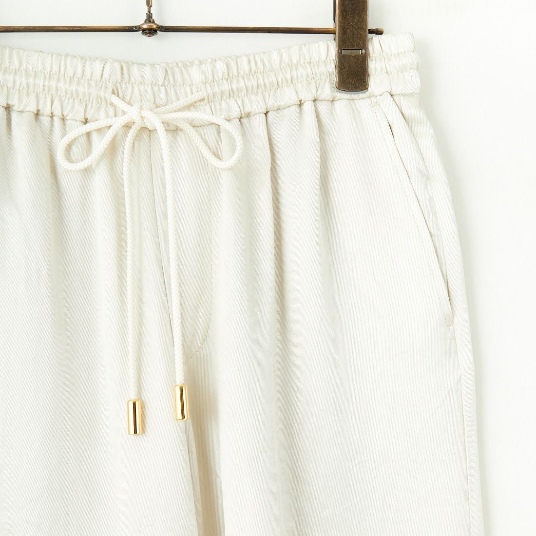 MICA&DEAL [マイカアンドディール] サテンリブパンツ [0125103025] L/BEIGE