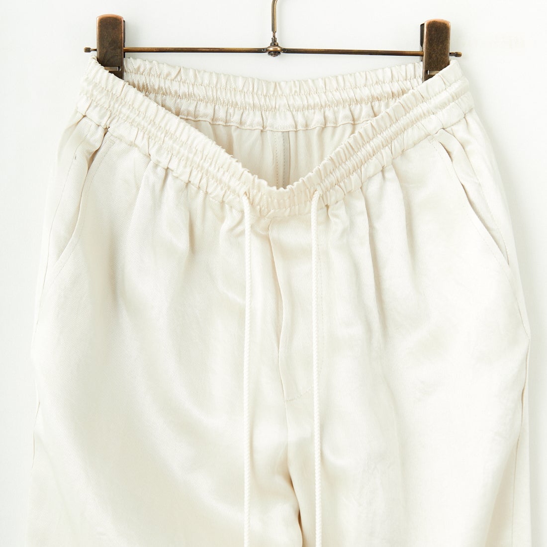 MICA&DEAL [マイカアンドディール] サテンリブパンツ [0125103025] L/BEIGE