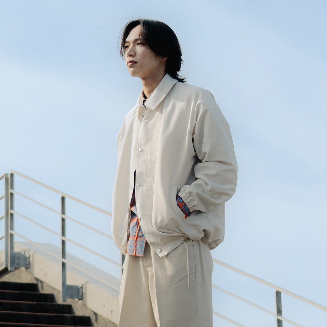 OFF&&モデル身長：179cm 着用サイズ：L&&