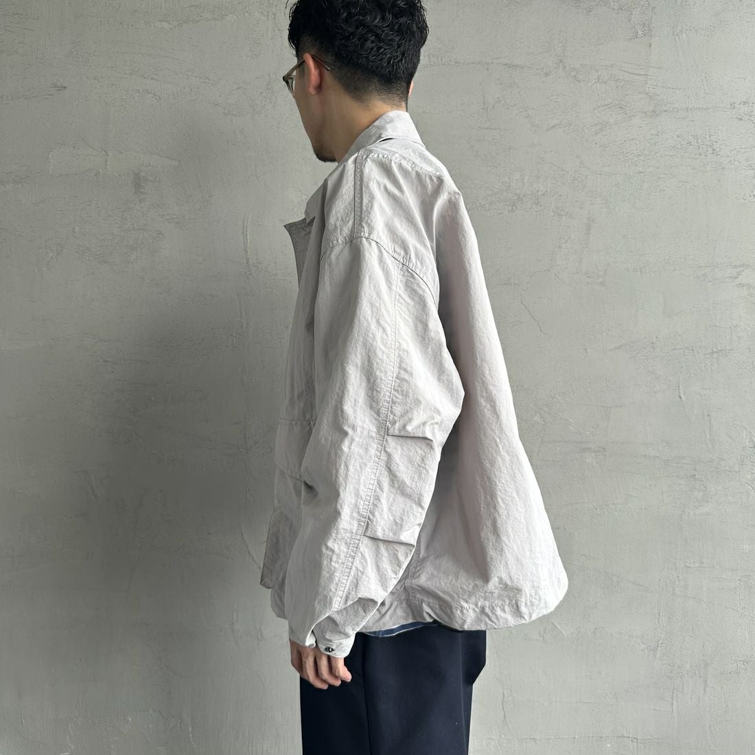 Jeans Factory Clothes [ジーンズファクトリークローズ] ウォッシャブルナイロンショートM-51ジャケット [JFC-251-013] OFF &&モデル身長：168cm 着用サイズ：M&&