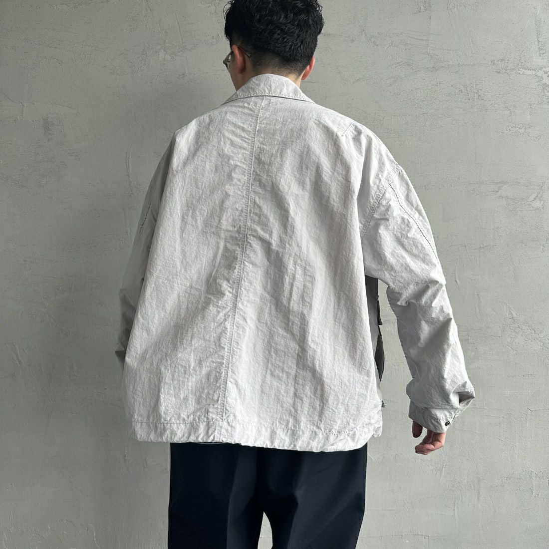 Jeans Factory Clothes [ジーンズファクトリークローズ] ウォッシャブルナイロンショートM-51ジャケット [JFC-251-013] OFF &&モデル身長：168cm 着用サイズ：M&&