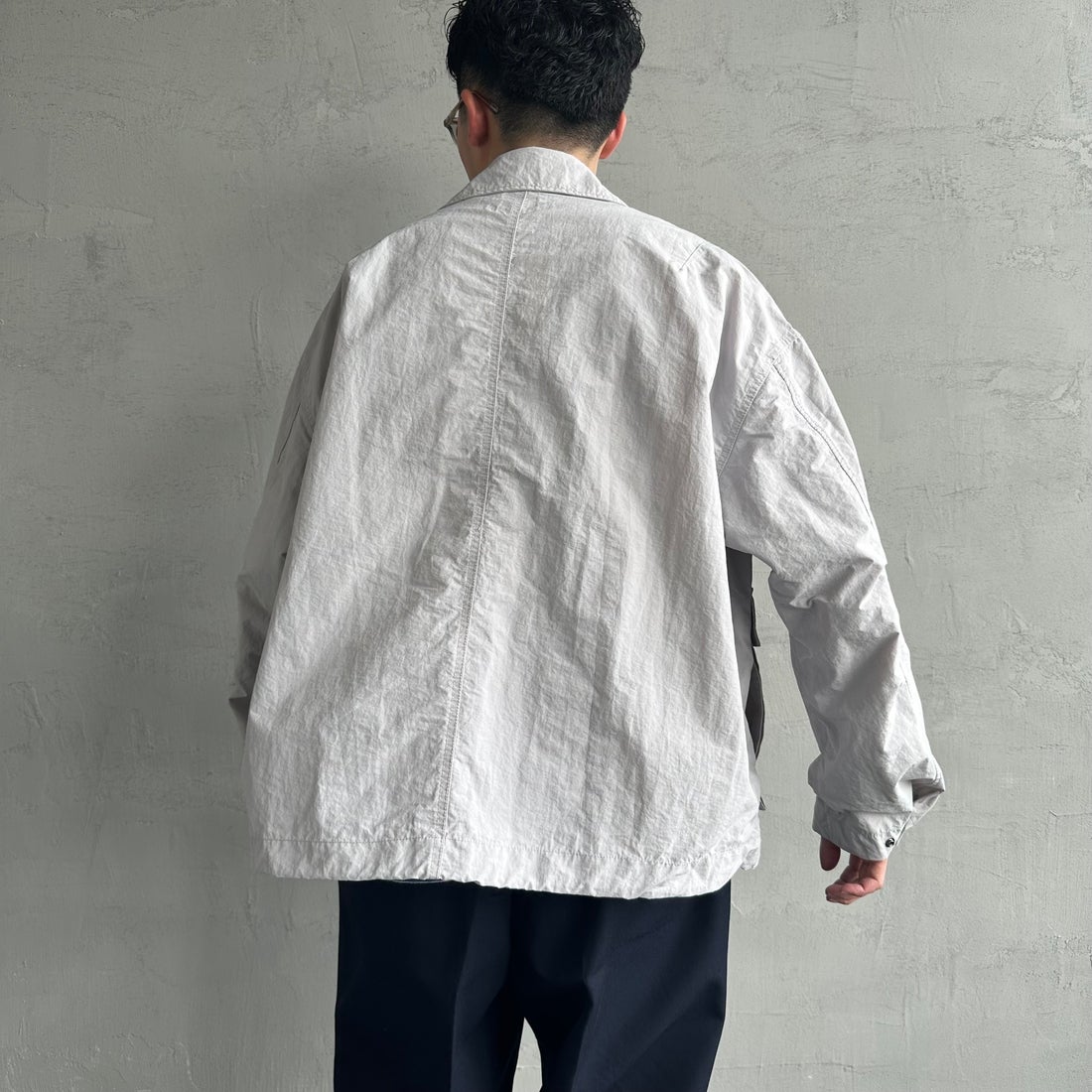 Jeans Factory Clothes [ジーンズファクトリークローズ] ウォッシャブルナイロンショートM-51ジャケット [JFC-251-013] OFF &&モデル身長：168cm 着用サイズ：M&&