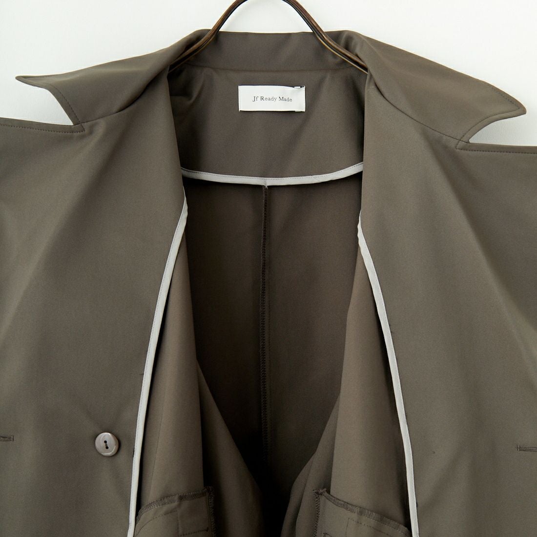 Jf Ready Made [ジェイエフレディメイド] エステルリブヨークトレンチコート [4125101] ﾁｬｺｰﾙ