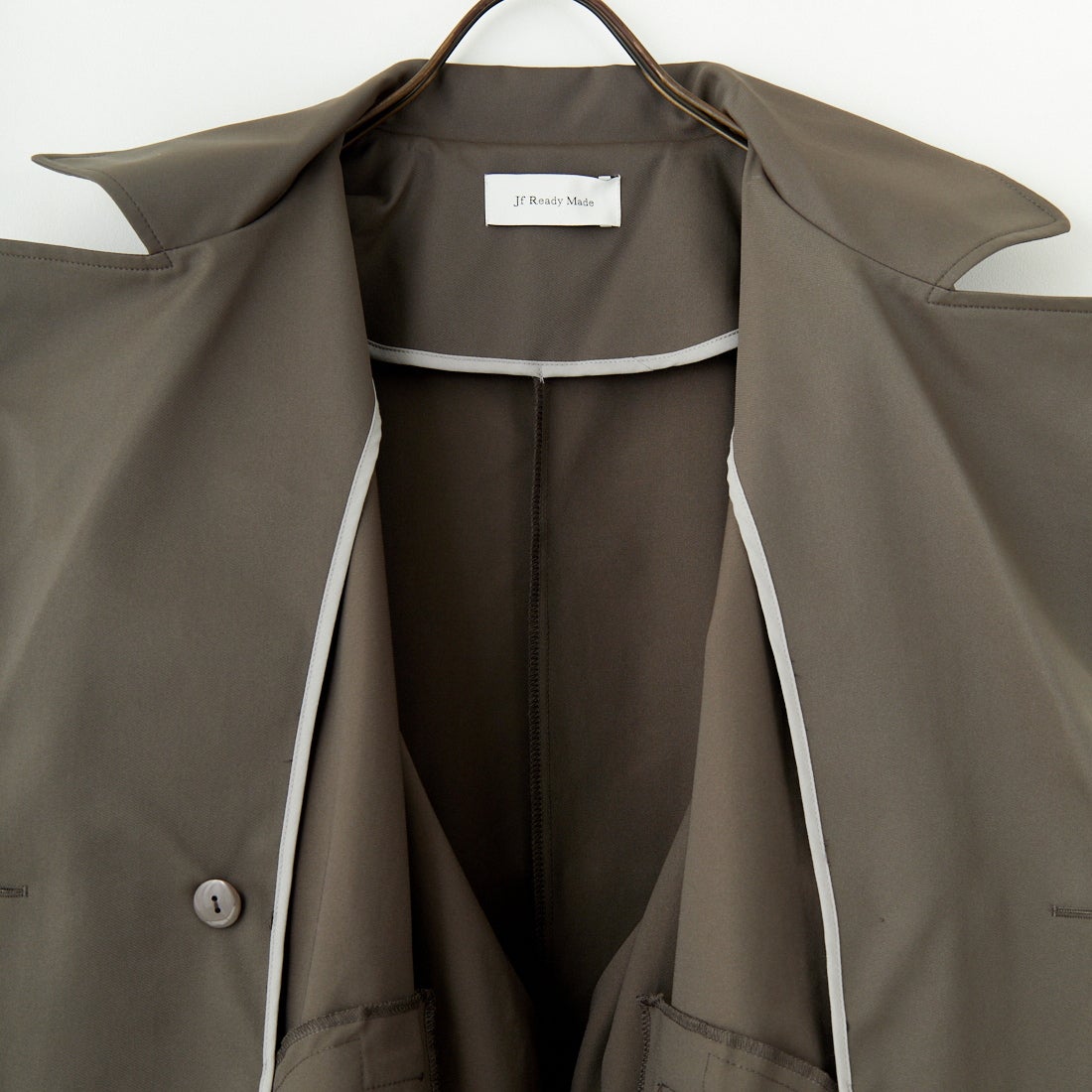 Jf Ready Made [ジェイエフレディメイド] エステルリブヨークトレンチコート [4125101] ﾁｬｺｰﾙ
