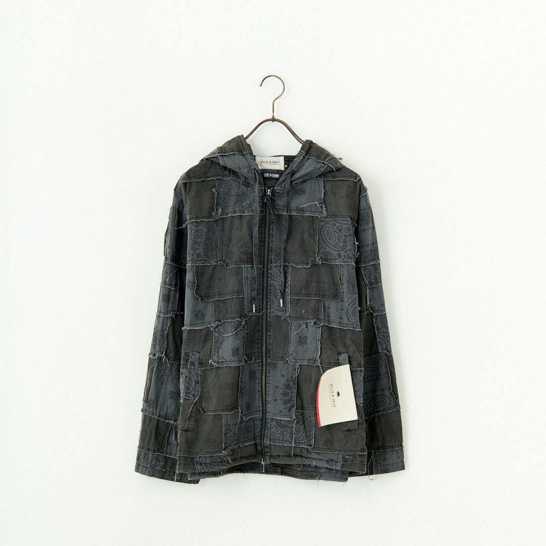 HELLO CALIF [ハローカリフ] HAV-A-HANK パッチワークフーディ [651007] BLACK