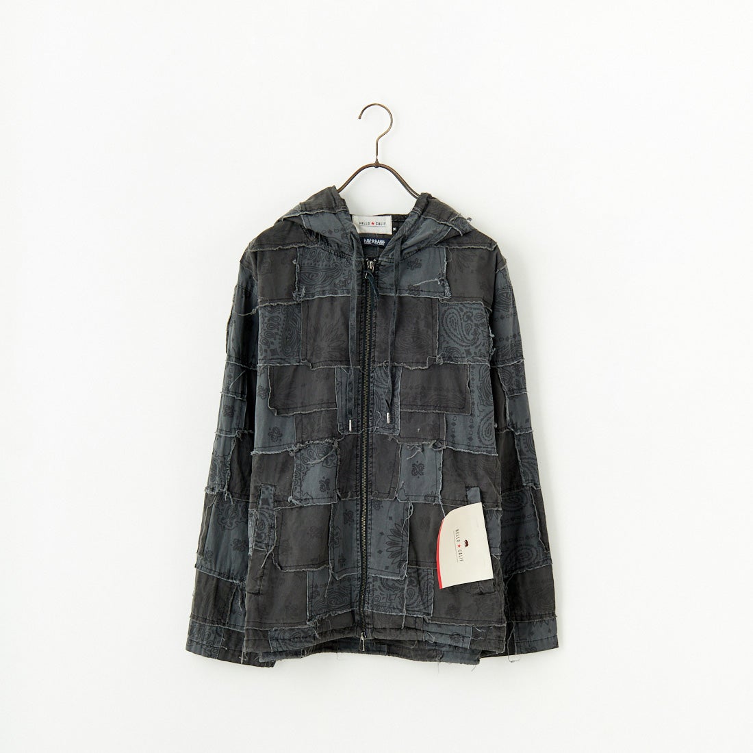HELLO CALIF [ハローカリフ] HAV-A-HANK パッチワークフーディ [651007] BLACK