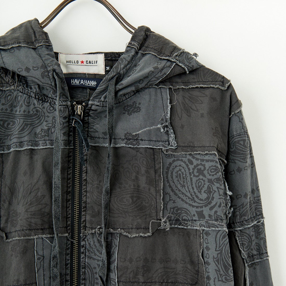 HELLO CALIF [ハローカリフ] HAV-A-HANK パッチワークフーディ [651007] BLACK