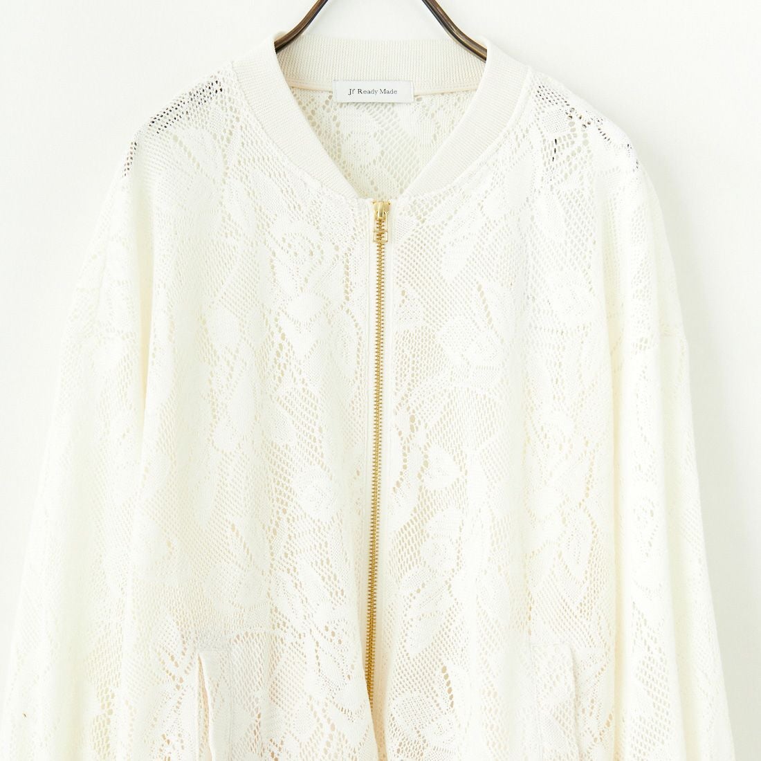 Jf Ready Made [ジェイエフレディメイド] カーテンレースチュニックブルゾン [4125110] ｱｲﾎﾞﾘｰ