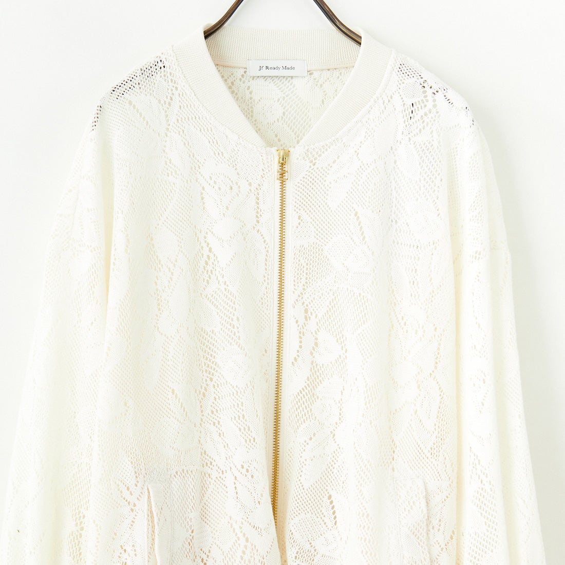 Jf Ready Made [ジェイエフレディメイド] カーテンレースチュニックブルゾン [4125110] ｱｲﾎﾞﾘｰ