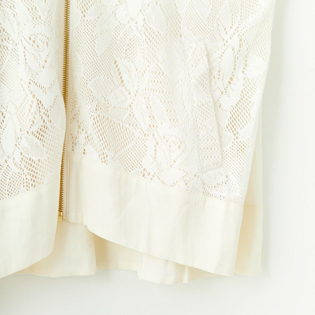 Jf Ready Made [ジェイエフレディメイド] カーテンレースチュニックブルゾン [4125110] ｱｲﾎﾞﾘｰ