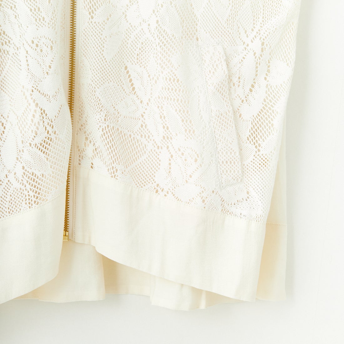 Jf Ready Made [ジェイエフレディメイド] カーテンレースチュニックブルゾン [4125110] ｱｲﾎﾞﾘｰ