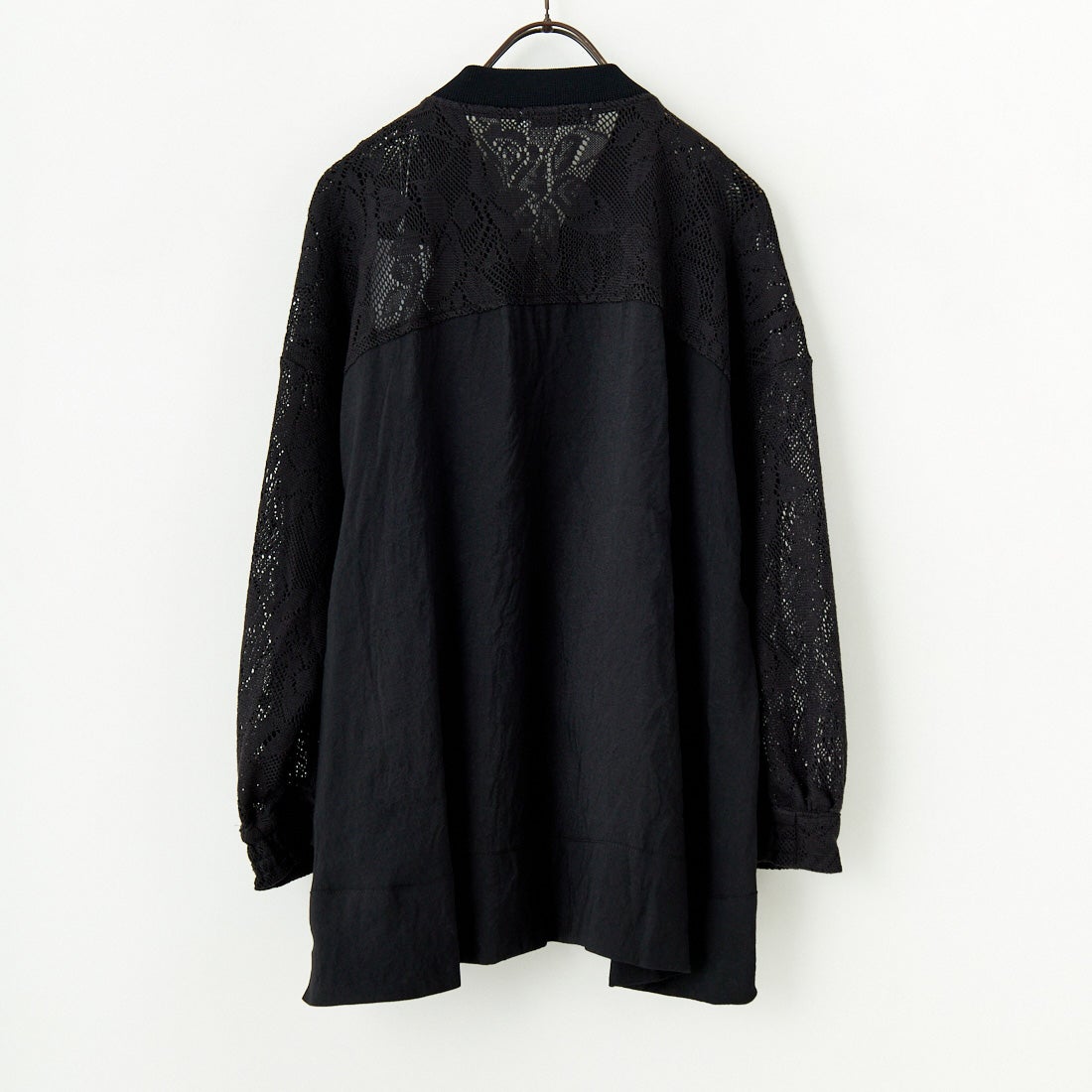 Jf Ready Made [ジェイエフレディメイド] カーテンレースチュニックブルゾン [4125110] ﾌﾞﾗｯｸ