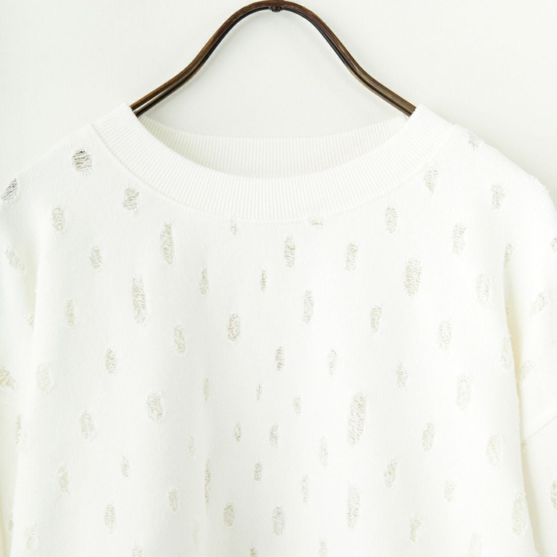 UNFIL [アンフィル] リップドメッシュ コットンテリースウェット [WVSP-UW116] WHITE