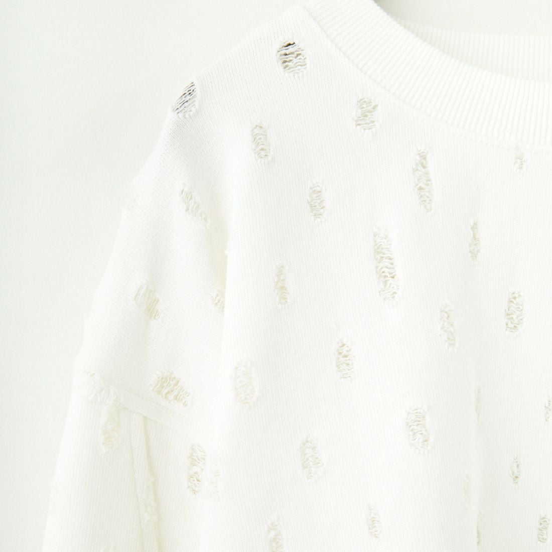 UNFIL [アンフィル] リップドメッシュ コットンテリースウェット [WVSP-UW116] WHITE