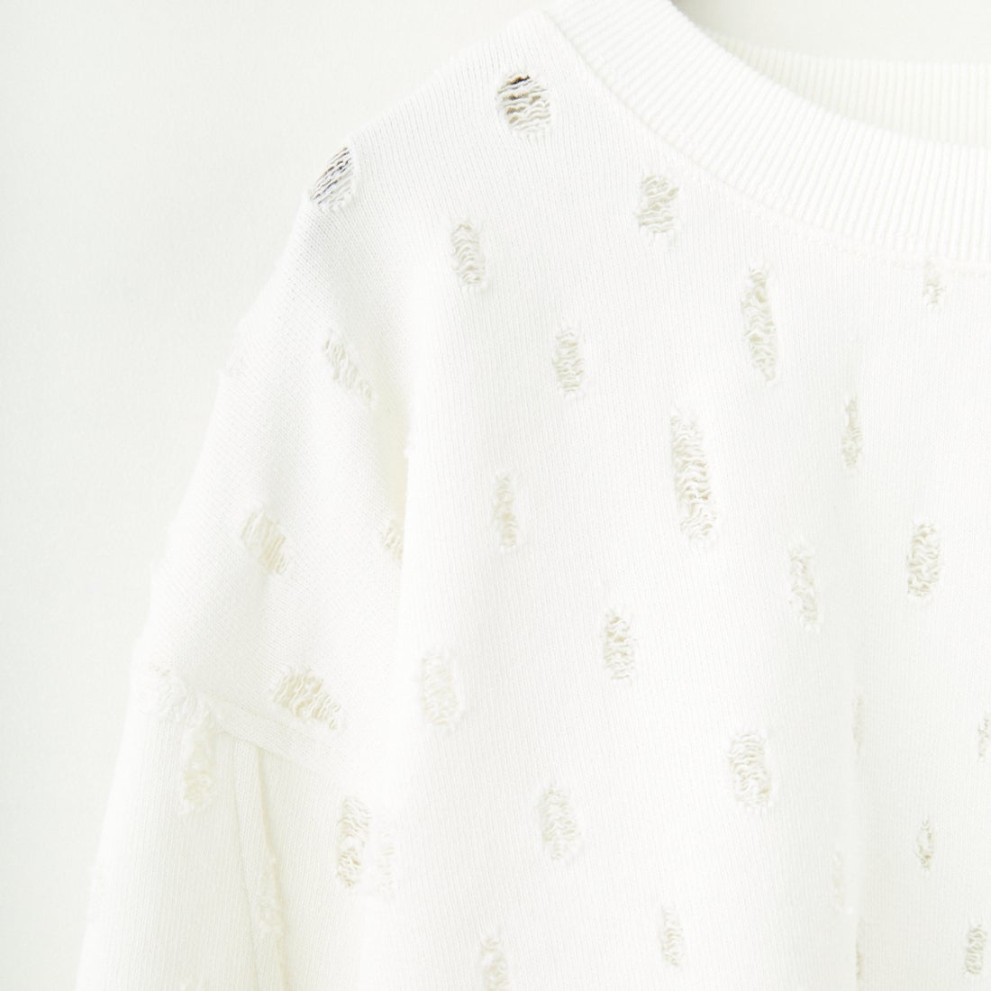 UNFIL [アンフィル] リップドメッシュ コットンテリースウェット [WVSP-UW116] WHITE