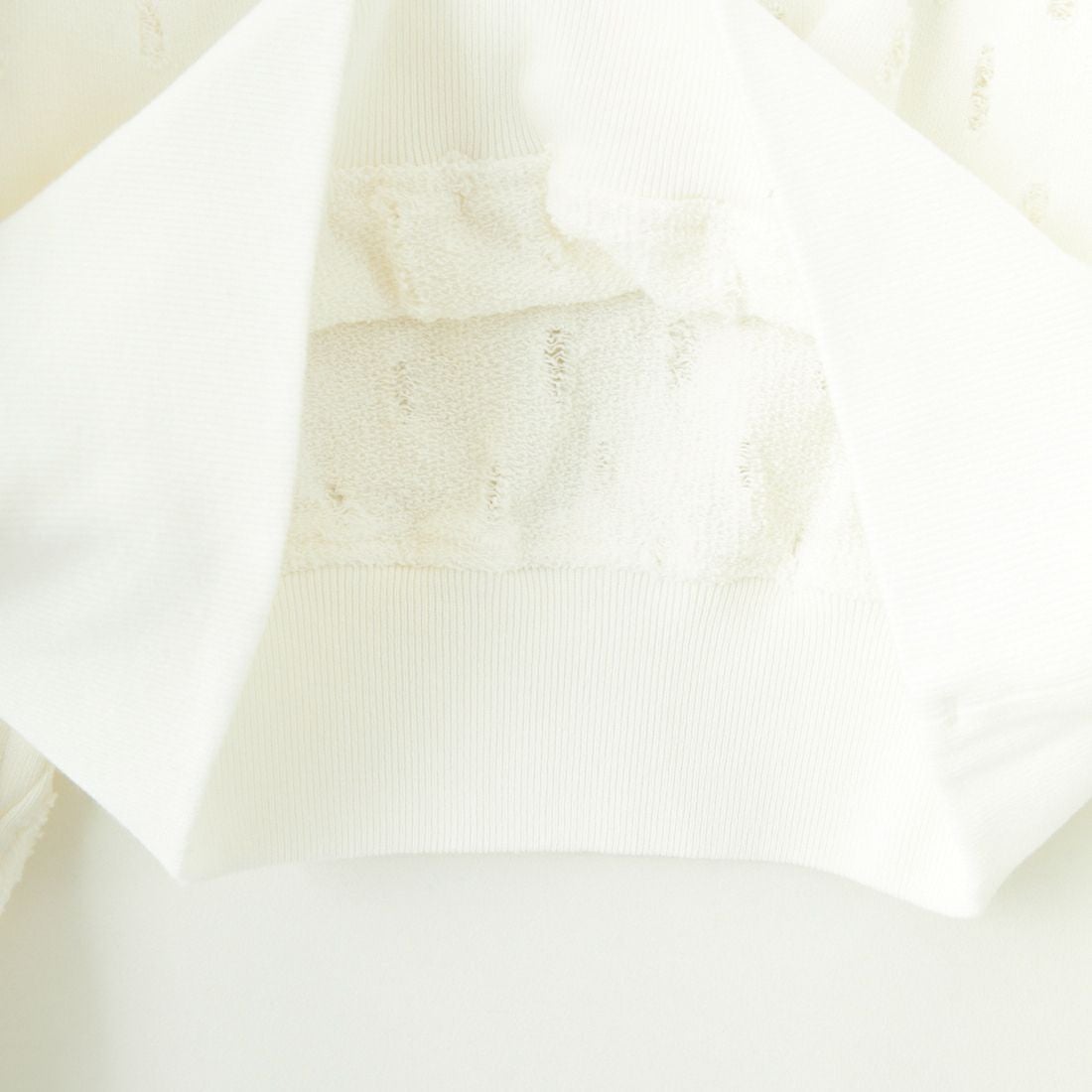 UNFIL [アンフィル] リップドメッシュ コットンテリースウェット [WVSP-UW116] WHITE