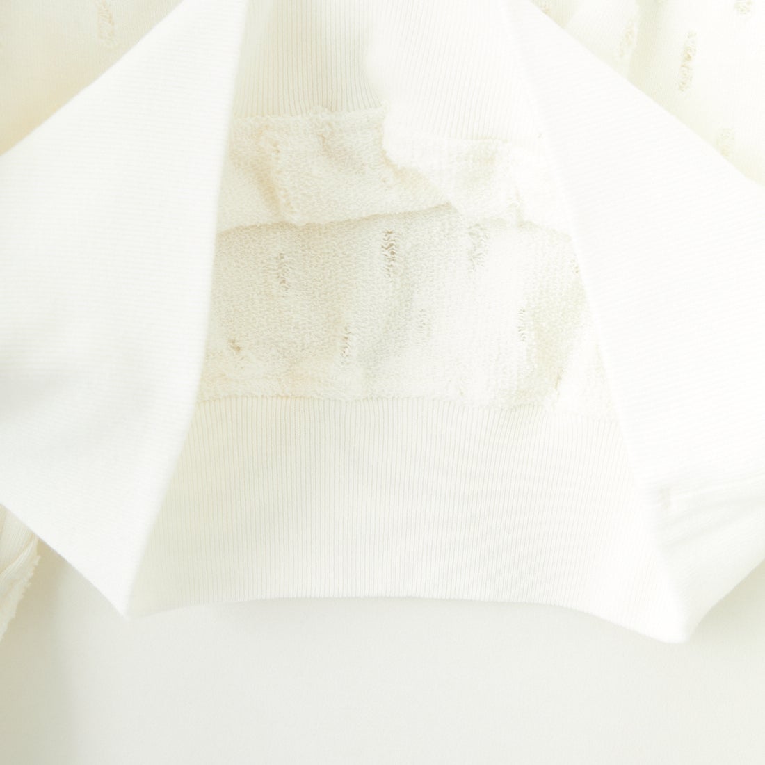 UNFIL [アンフィル] リップドメッシュ コットンテリースウェット [WVSP-UW116] WHITE