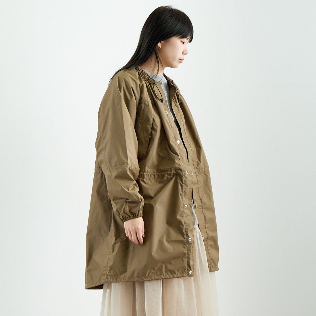 THE NORTH FACE PURPLE LABEL [ザ ノースフェイス パープルレーベル] フィールドシェアードコート [N25SB005] KB KK BEI &&モデル身長：167cm 着用サイズ：WS&&