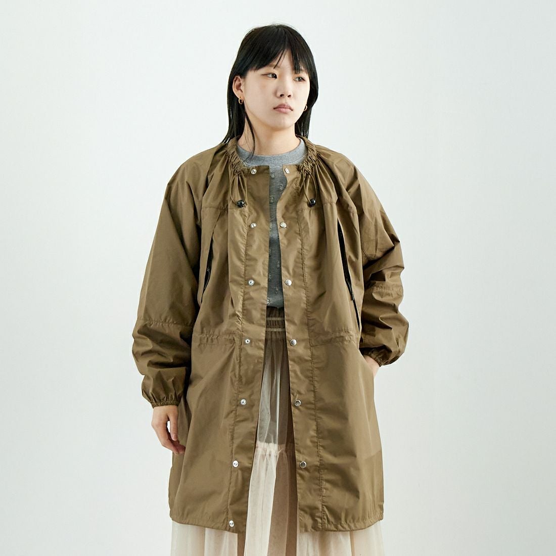 THE NORTH FACE PURPLE LABEL [ザ ノースフェイス パープルレーベル] フィールドシェアードコート [N25SB005] KB KK BEI &&モデル身長：167cm 着用サイズ：WS&&