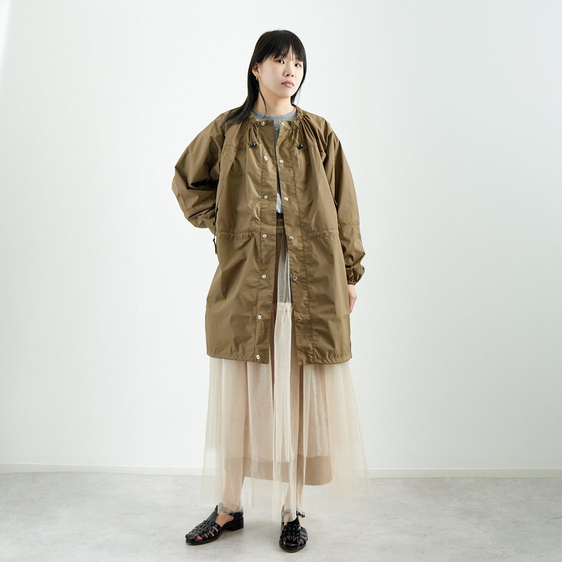 THE NORTH FACE PURPLE LABEL [ザ ノースフェイス パープルレーベル] フィールドシェアードコート [N25SB005] KB KK BEI &&モデル身長：167cm 着用サイズ：WS&&