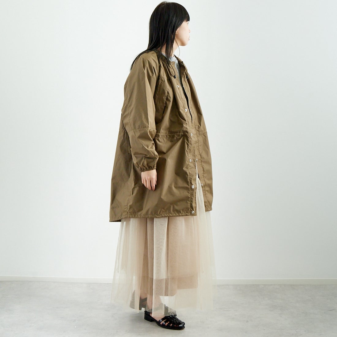 THE NORTH FACE PURPLE LABEL [ザ ノースフェイス パープルレーベル] フィールドシェアードコート [N25SB005] KB KK BEI &&モデル身長：167cm 着用サイズ：WS&&