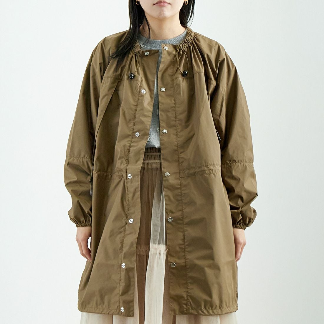 THE NORTH FACE PURPLE LABEL [ザ ノースフェイス パープルレーベル] フィールドシェアードコート [N25SB005] KB KK BEI &&モデル身長：167cm 着用サイズ：WS&&