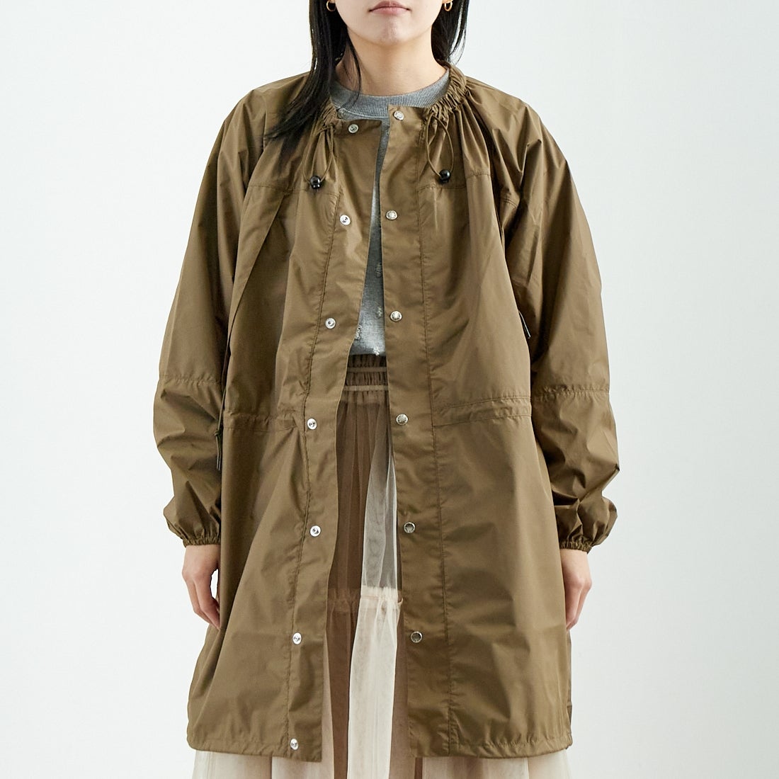 THE NORTH FACE PURPLE LABEL [ザ ノースフェイス パープルレーベル] フィールドシェアードコート [N25SB005] KB KK BEI &&モデル身長：167cm 着用サイズ：WS&&