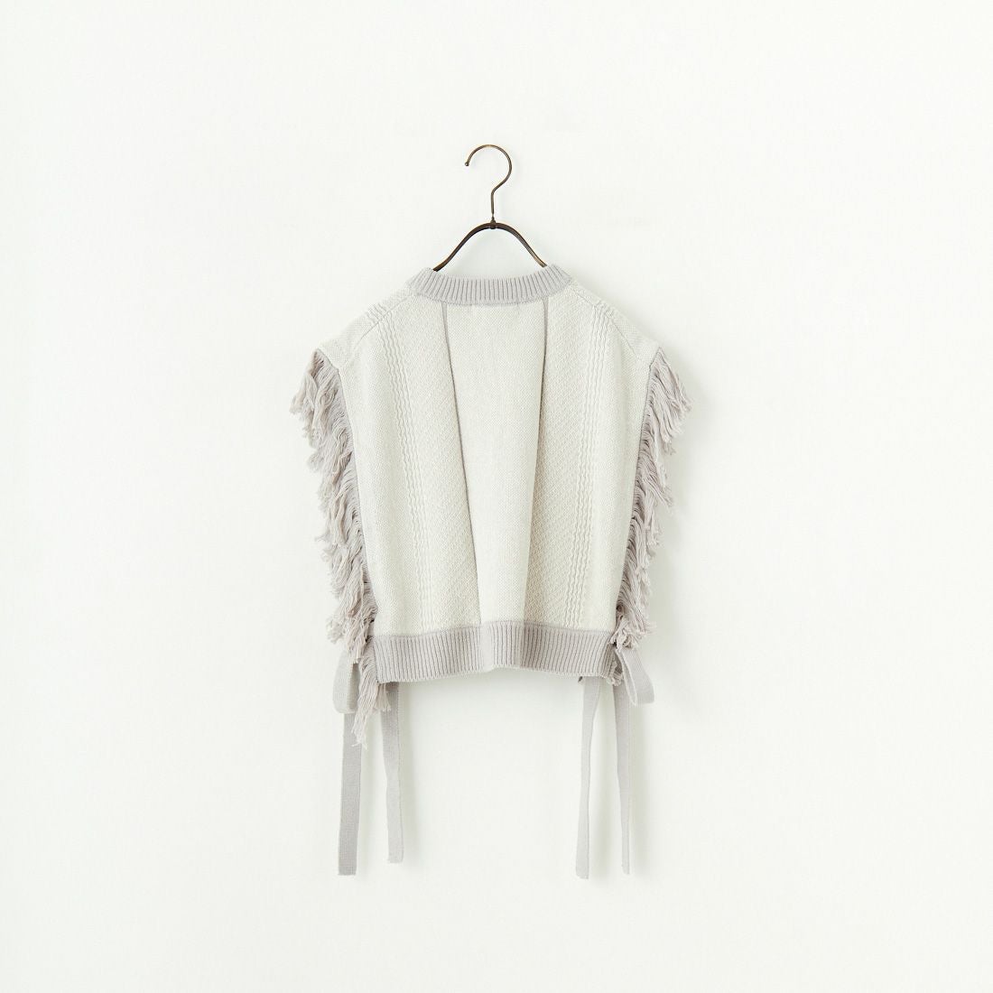 Jf Ready Made [ジェイエフレディメイド] ジャガードフリンジベスト [3010241] 894 L.ｸﾞﾚｲ