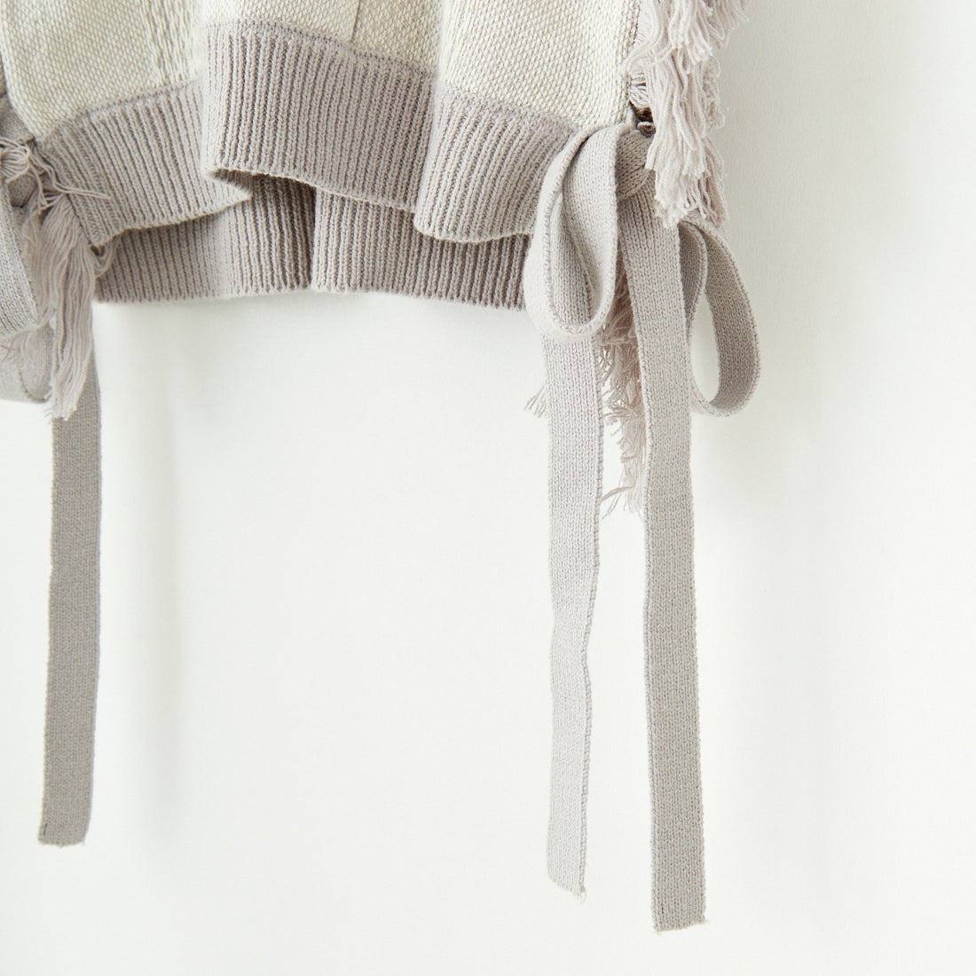 Jf Ready Made [ジェイエフレディメイド] ジャガードフリンジベスト [3010241] 894 L.ｸﾞﾚｲ