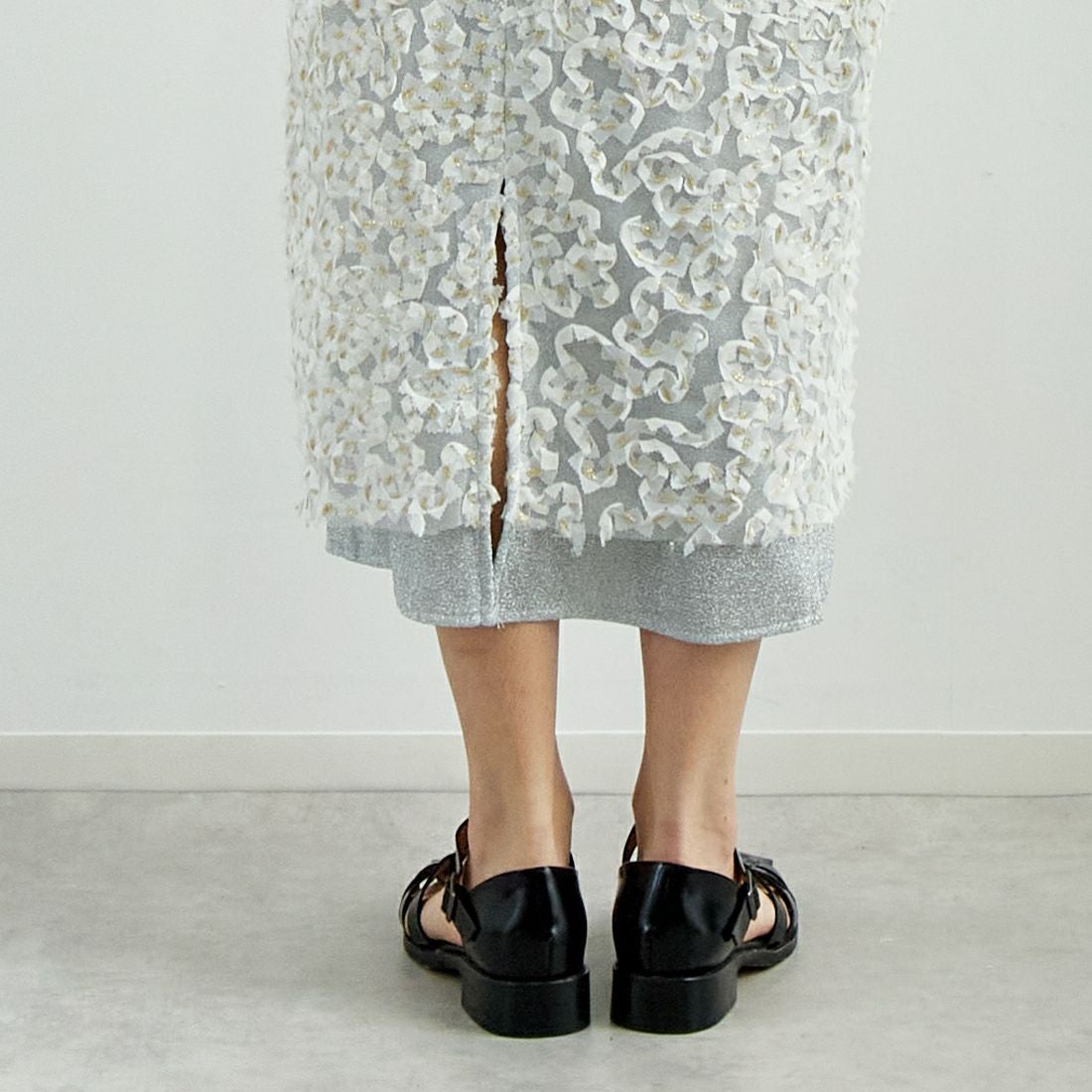 USINE [ユジーヌ] モチーフ柄タイトスカート [2510303] OFF WHITE