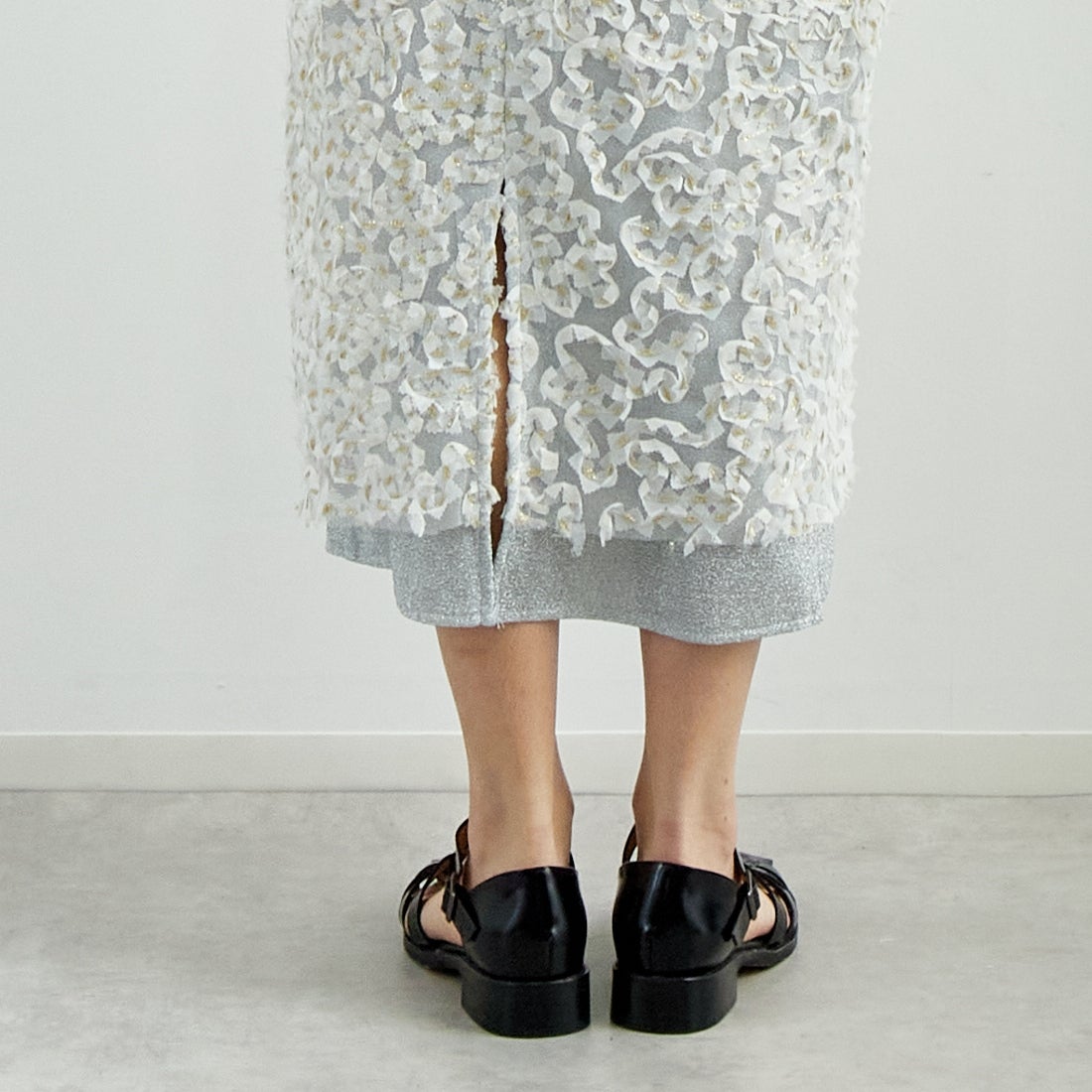 USINE [ユジーヌ] モチーフ柄タイトスカート [2510303] OFF WHITE