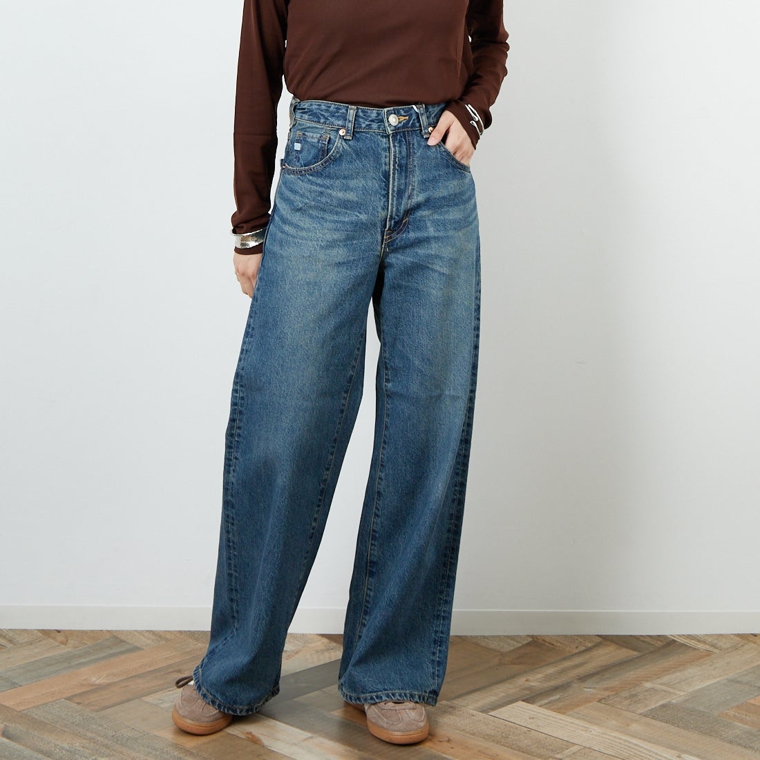 SOMETHING [サムシング] LISA ヴィンテージワイドデニムパンツ [SEA10