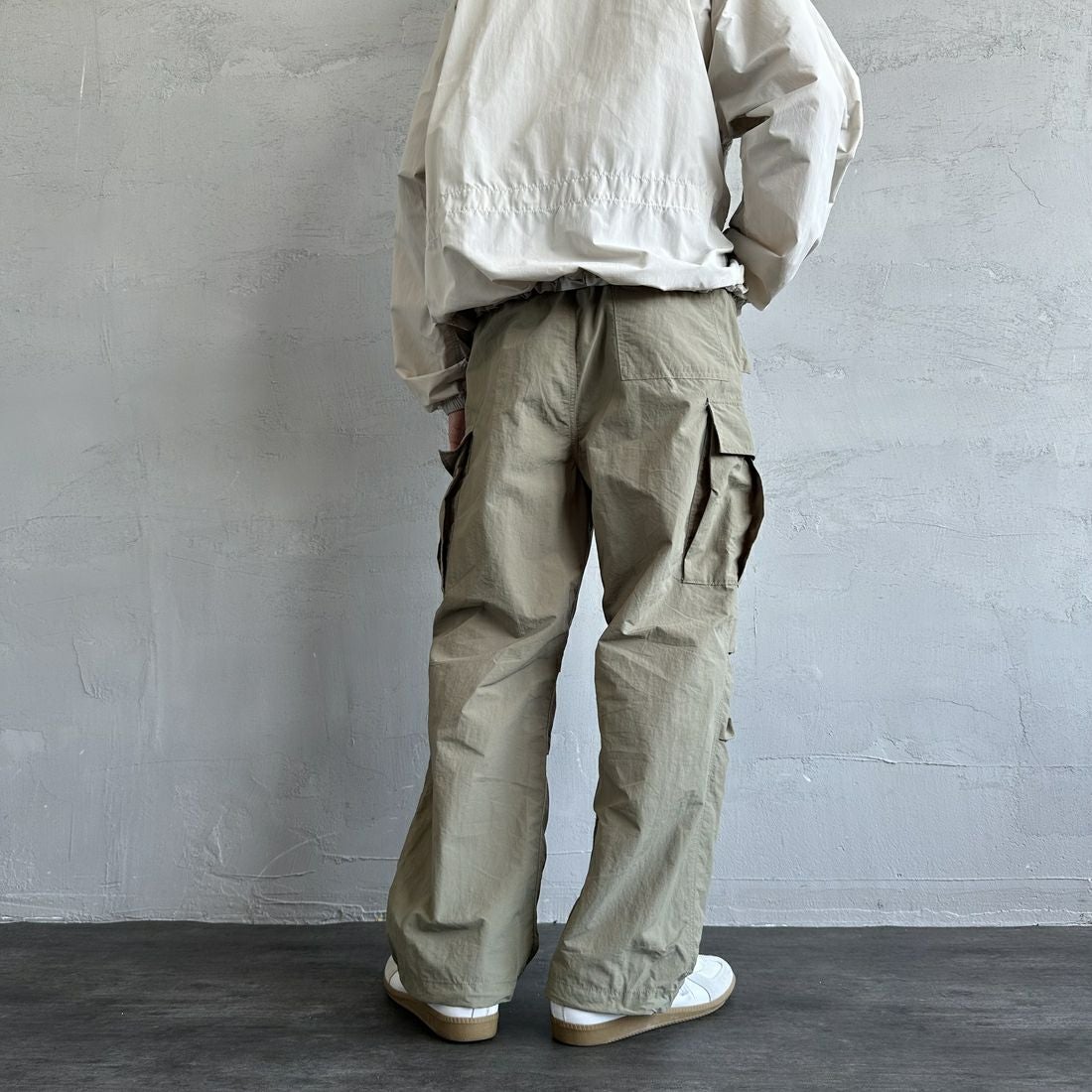 Jeans Factory Clothes [ジーンズファクトリークローズ] ウォッシャブルナイロンM-51カーゴパンツ [JFC-252-014] OLIVE &&モデル身長：168cm 着用サイズ：M&&