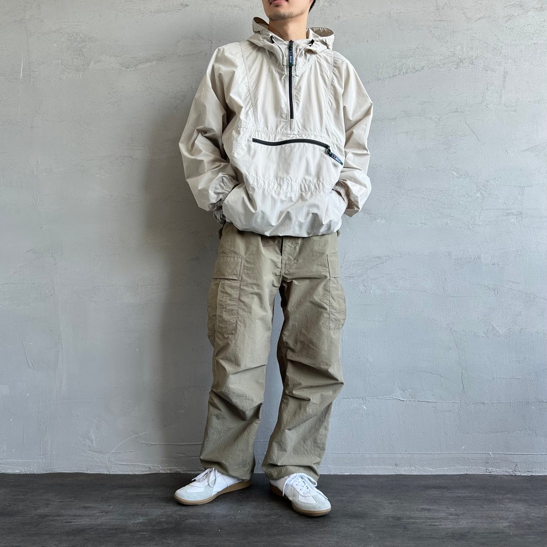 Jeans Factory Clothes [ジーンズファクトリークローズ] ウォッシャブルナイロンM-51カーゴパンツ [JFC-252-014] OLIVE &&モデル身長：168cm 着用サイズ：M&&