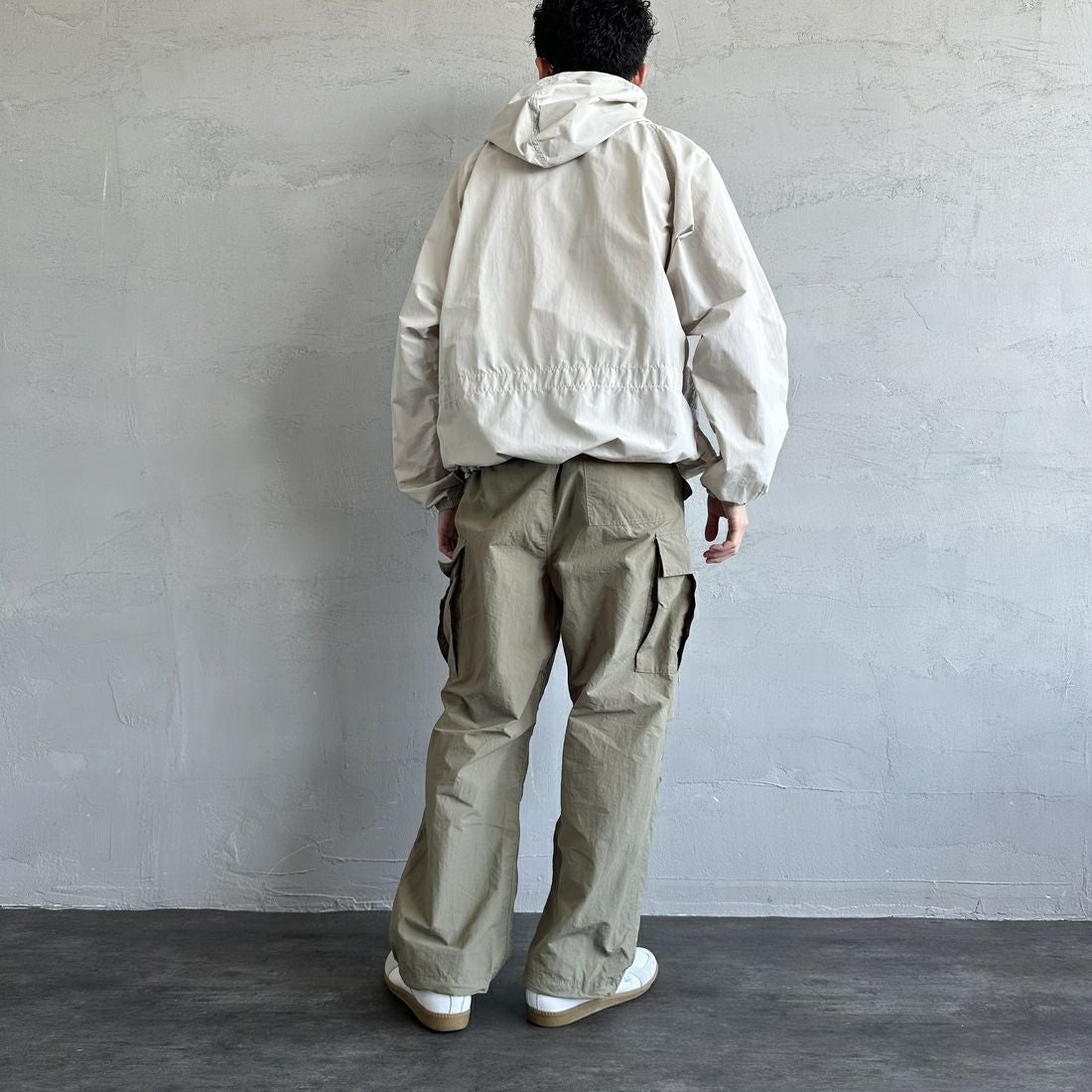 Jeans Factory Clothes [ジーンズファクトリークローズ] ウォッシャブルナイロンM-51カーゴパンツ [JFC-252-014] OLIVE &&モデル身長：168cm 着用サイズ：M&&