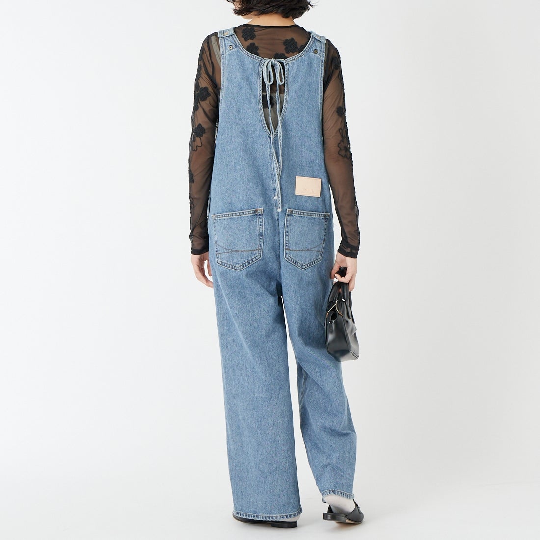 SOMETHING [サムシング] アメリカンスリーブオールインワン [SA1904] 94 L.BLUE &&モデル身長：162cm 着用サイズ：F&&