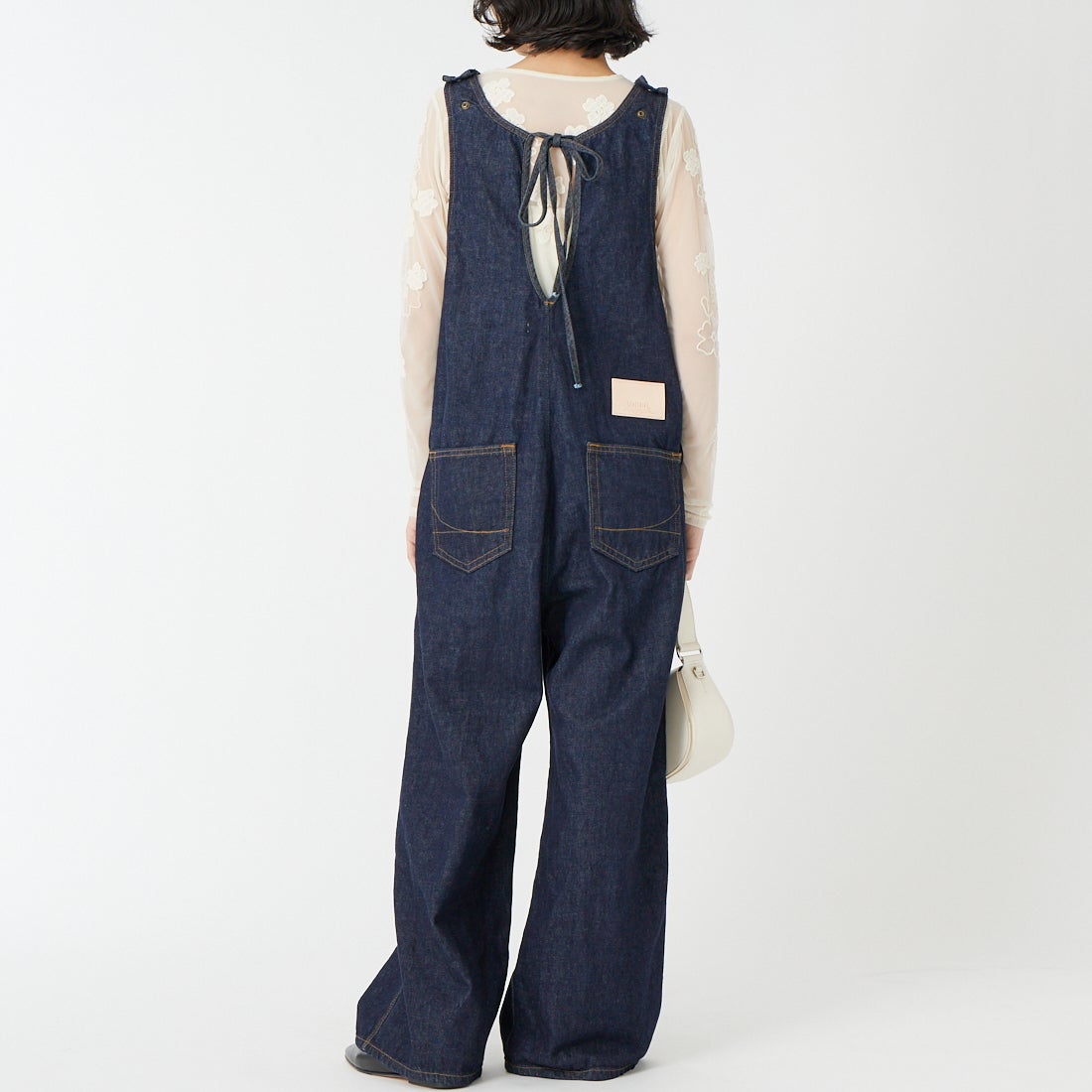 SOMETHING [サムシング] アメリカンスリーブオールインワン [SA1904] 00 O.W &&モデル身長：162cm 着用サイズ：F&&