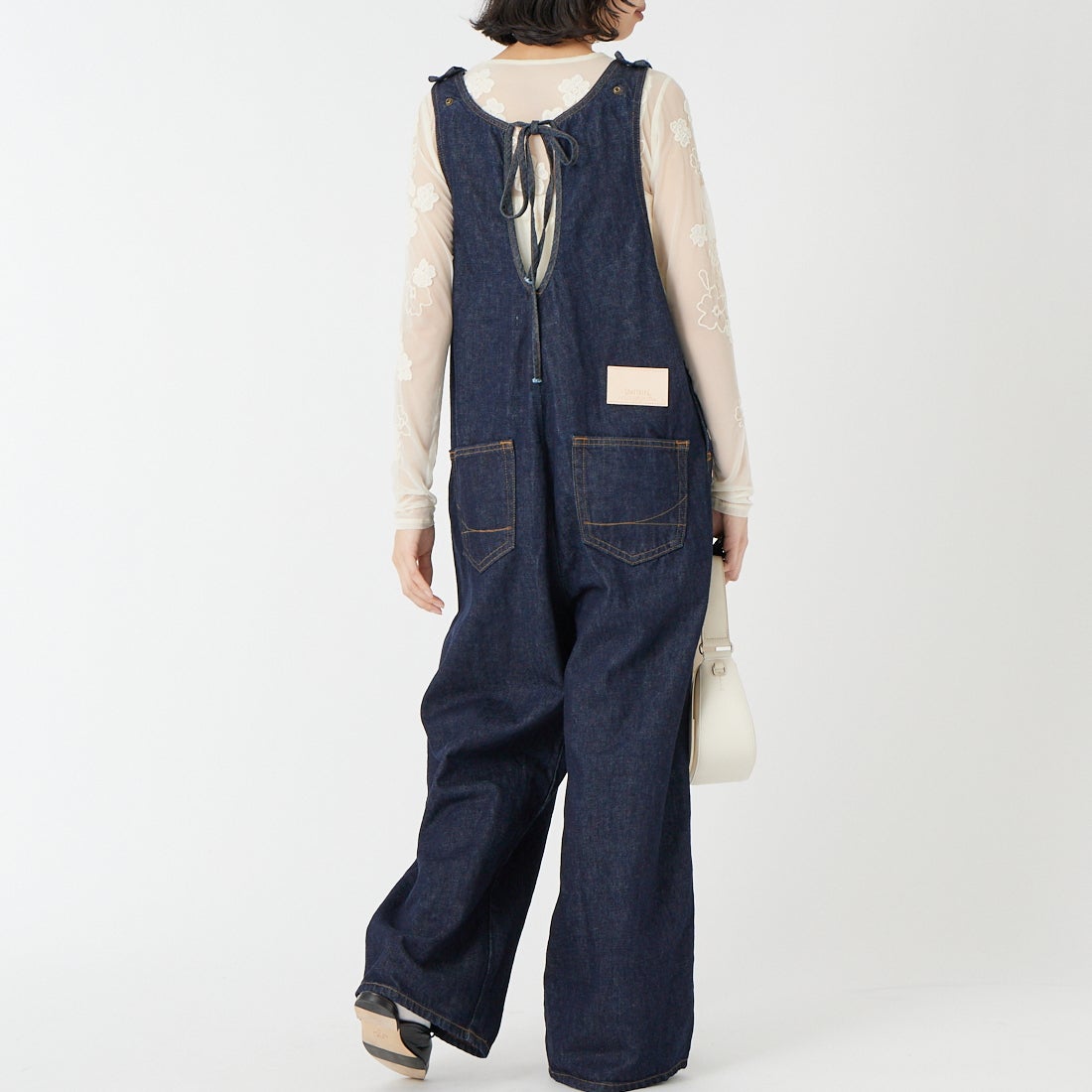 SOMETHING [サムシング] アメリカンスリーブオールインワン [SA1904] 00 O.W &&モデル身長：162cm 着用サイズ：F&&