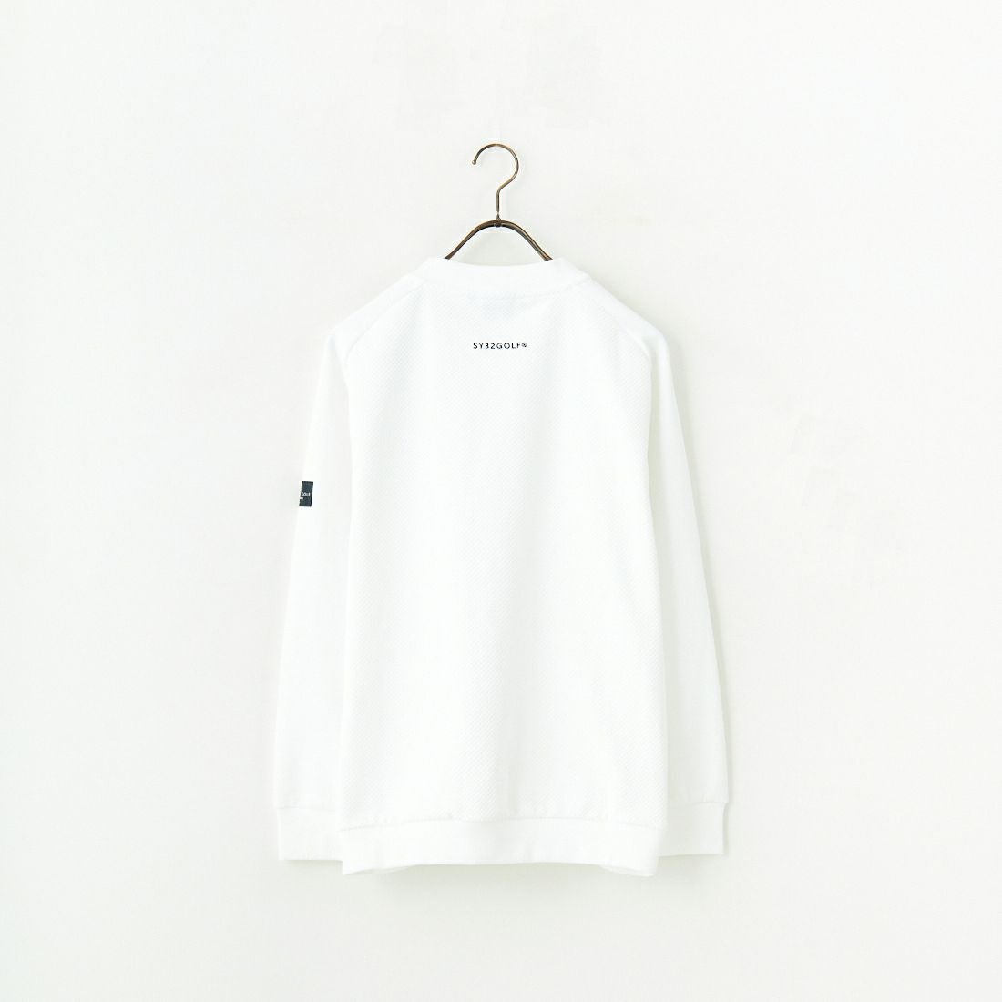 SY32 GOLF [エスワイサーティトゥ ゴルフ] スパイラルニット モックネックTシャツ [SYG-25S003] WHITE