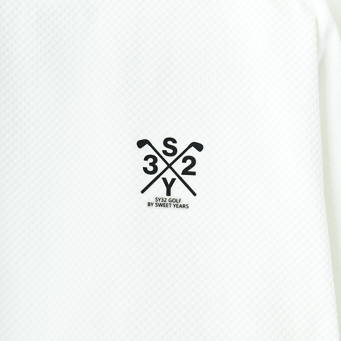 SY32 GOLF [エスワイサーティトゥ ゴルフ] スパイラルニット モックネックTシャツ [SYG-25S003] WHITE