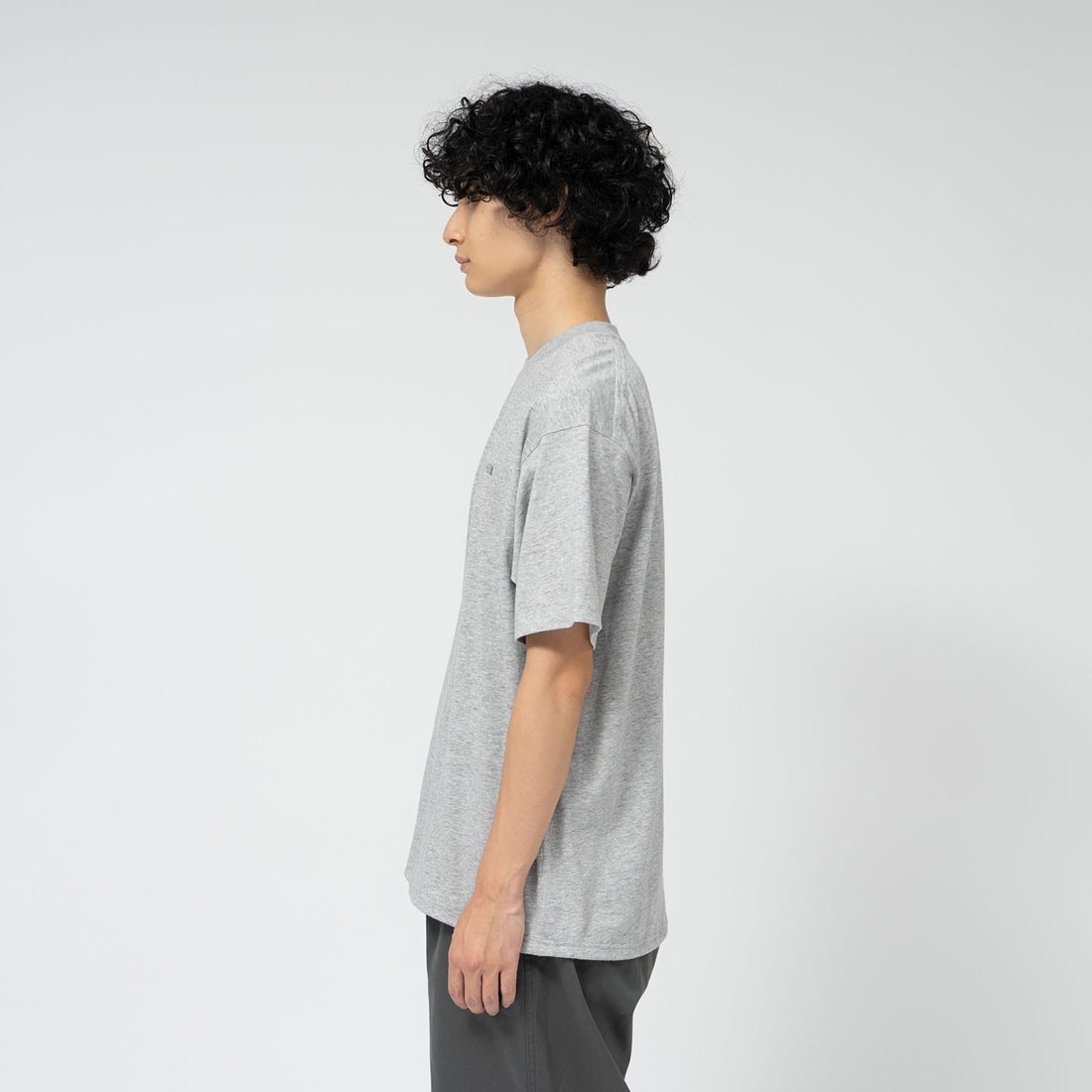 THE NORTH FACE PURPL LABEL [ザ ノースフェイス パープルレーベル] ショートスリーブフィールドTシャツ [N25SH089] Z MX GRAY &&モデル身長：180cm 着用サイズ：M&&