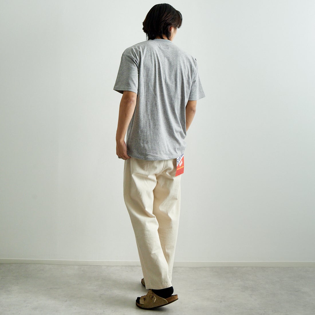 THE NORTH FACE PURPLE LABEL [ザ ノースフェイス パープルレーベル] ショートスリーブフィールドTシャツ [N25SH089] Z MX GRAY &&モデル身長：179cm 着用サイズ：L&&