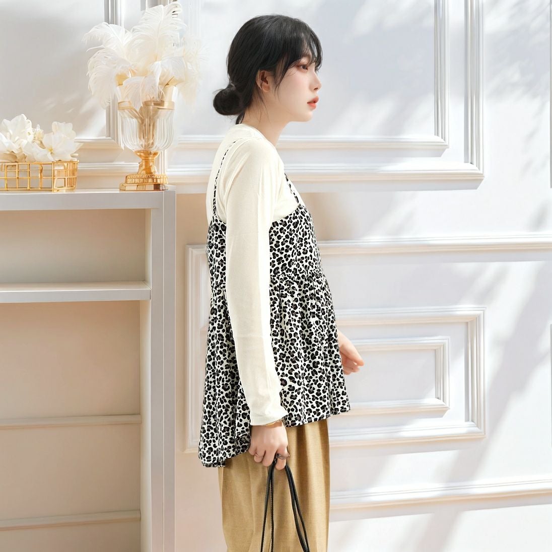 Jf Ready Made [ジェイエフレディメイド] 総柄キャミビスチェ [51285711] ｵﾌﾚｵﾊﾟｰﾄﾞ &&モデル身長：167cm 着用サイズ：F&&