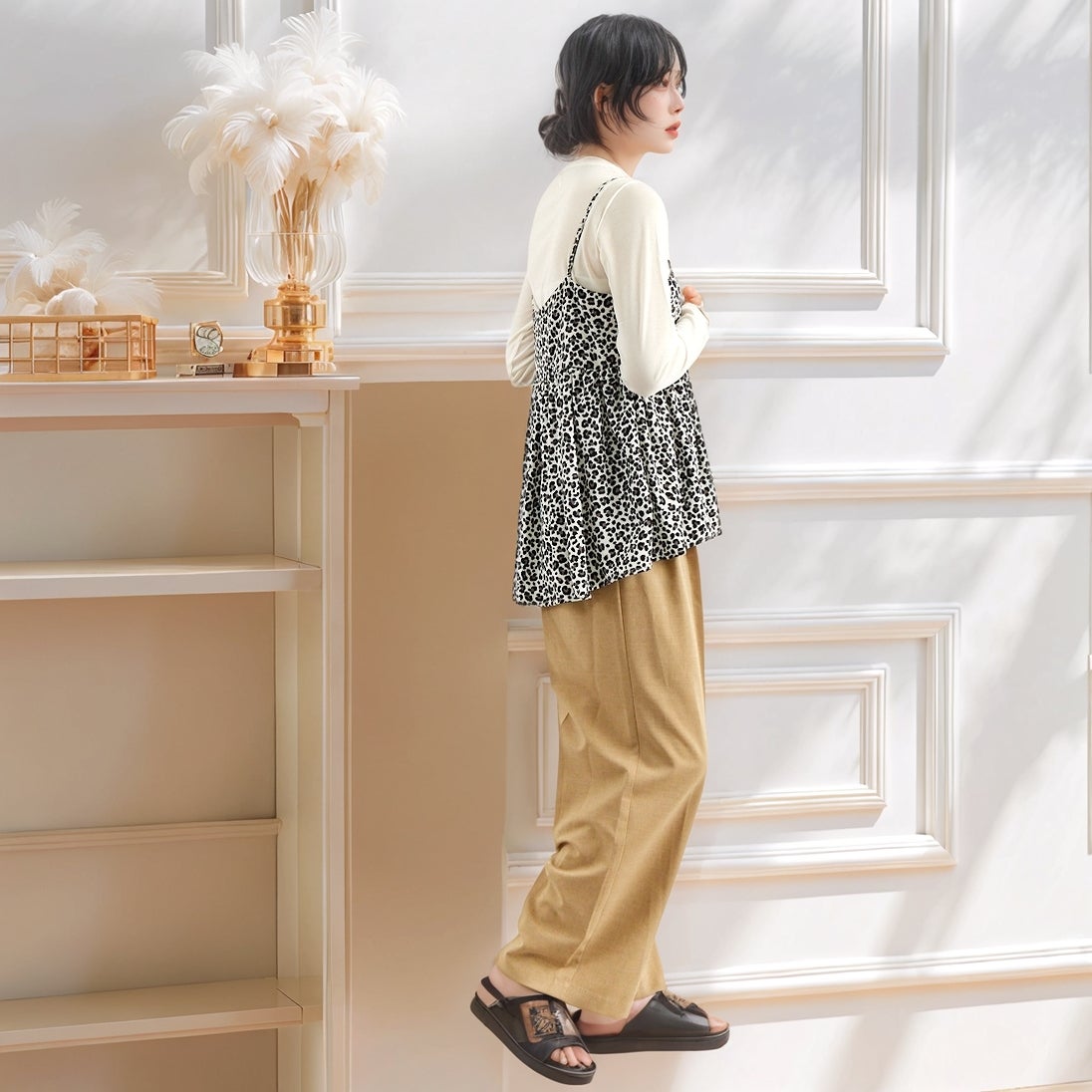 Jf Ready Made [ジェイエフレディメイド] 総柄キャミビスチェ [51285711] ｵﾌﾚｵﾊﾟｰﾄﾞ &&モデル身長：167cm 着用サイズ：F&&