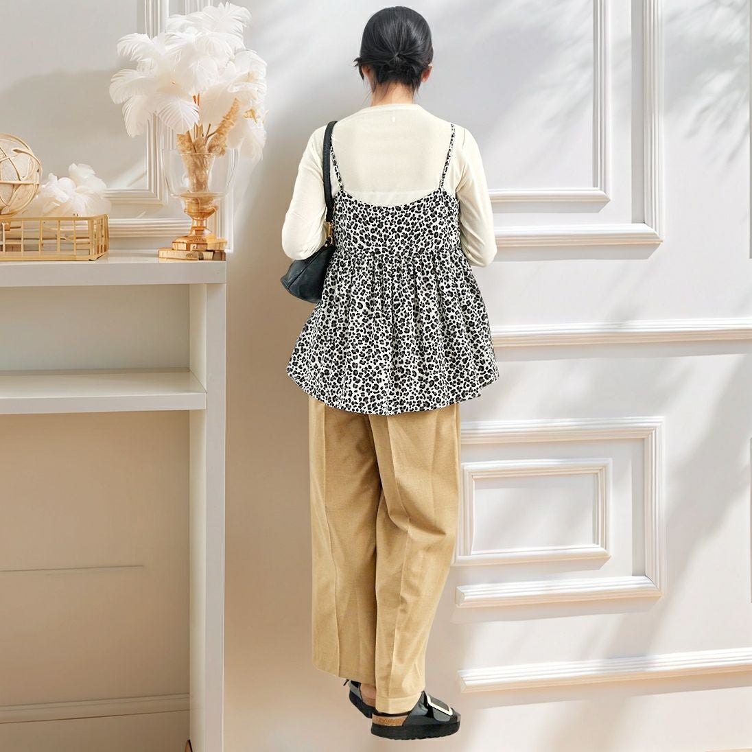 Jf Ready Made [ジェイエフレディメイド] 総柄キャミビスチェ [51285711] ｵﾌﾚｵﾊﾟｰﾄﾞ &&モデル身長：167cm 着用サイズ：F&&